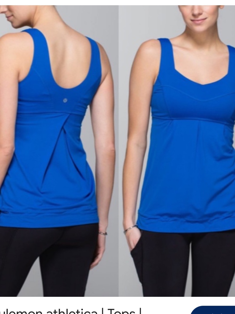 👗Lululemon Blue Tame Me tank top